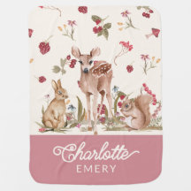 Whimsisches Woodland Baby Blanket Kinderzimmer