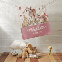 Whimsisches Woodland Baby Blanket Kinderzimmer