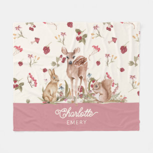 Whimsisches Woodland Blanket Floral Baby Kinderzim Fleecedecke