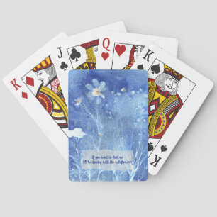 Whimsisches Zen Zitat Wasserfarben Bläschen Spielkarten
