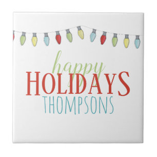 Whimsisfarbene Weihnachtssaitenleuchten Fliese