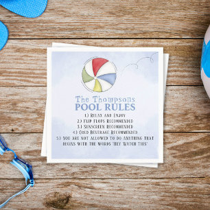 Whimsisischer Sommer Familie Beach Regeln Serviette