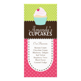 Whimsisischer und lustiger Cupcake Rack Card Werbekarte