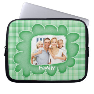 Whimsisisches Kariertes Foto Laptop-Sieb Laptopschutzhülle