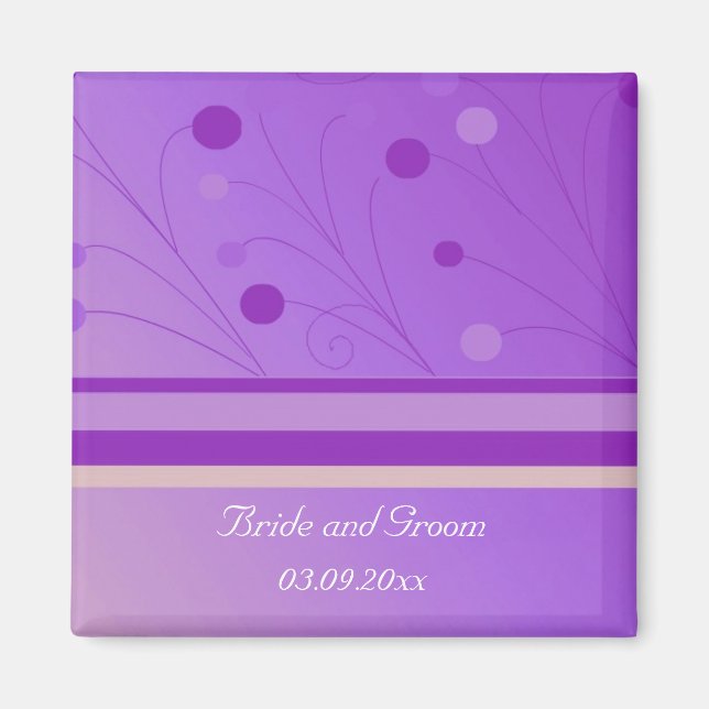 Whimsistisch Save the Date Lila Magnet (Vorne)
