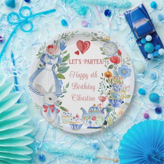 Whimsistische Alice im Wunderland Pappteller (Party)