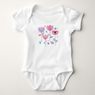 Whimsistische Blume Baby Strampler