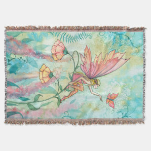 Whimsistische Blume Fairy Fantasy Art Decke