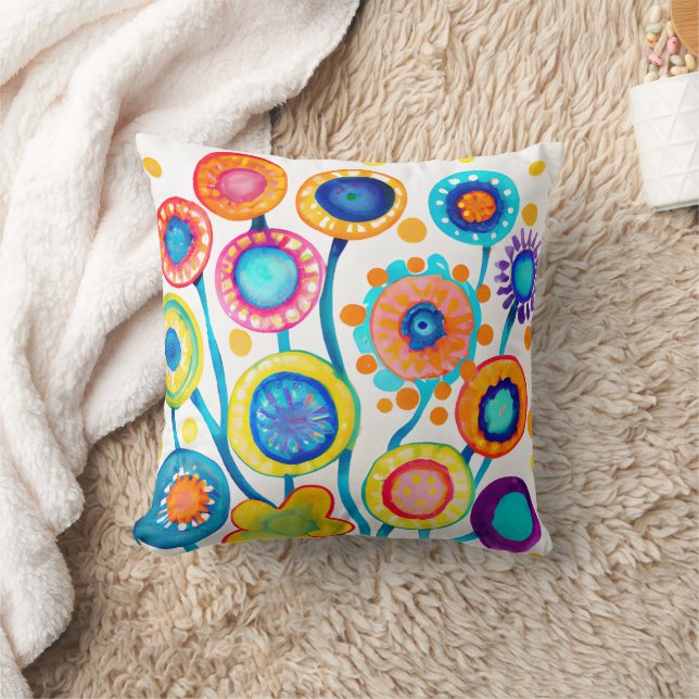 Whimsistische Blume Kissen (Decke)