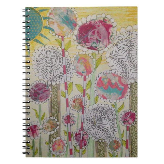 Whimsistische Blume Notizblock (Vorderseite)