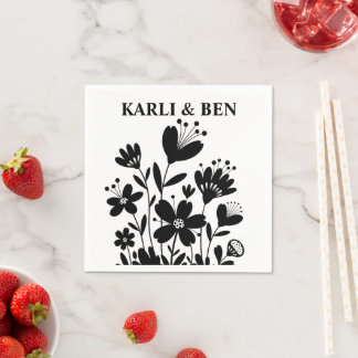 Whimsistische Blume Serviette