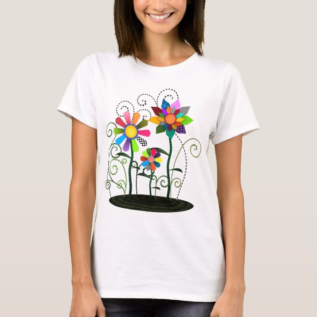 Whimsistische Blume T-Shirt (Vorderseite)