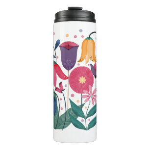 Whimsistische Blume Thermosbecher