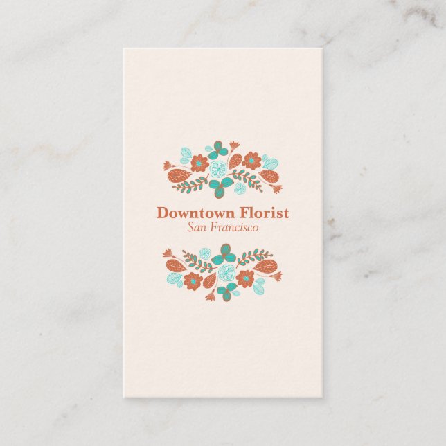 Whimsistische Blume Visitenkarte (Vorderseite)