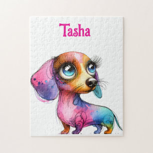 Whimsistische Dackel Puzzle