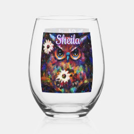 Whimsistische Impressionistische Bläschen Personal Weinglas Ohne Stiel