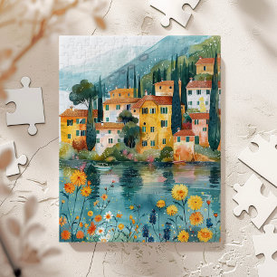 Whimsistische Italienische Seeblick Puzzle