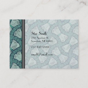 Whimsistische Jugendstil-Vintage Schmetterlingssze Visitenkarte