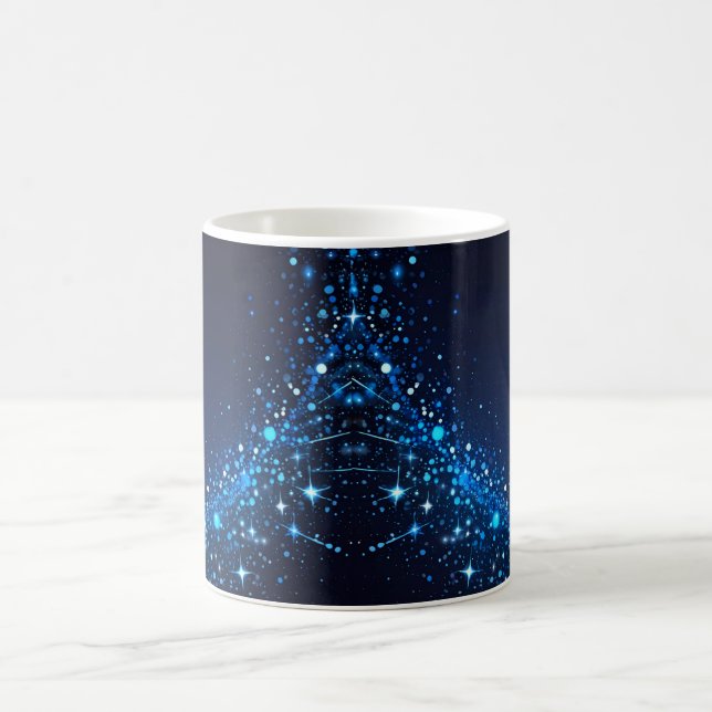 Whimsistische Niedliche Glitzern auf Deep Blue Kaffeetasse (Mittel)