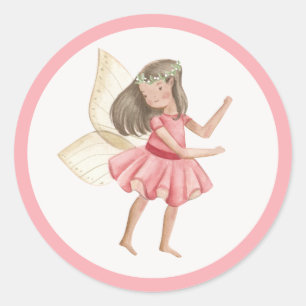 Whimsistische Prinzessin Fairy Birthday Party Guns Runder Aufkleber