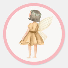 Whimsistische Prinzessin Fairy Birthday Party Guns Runder Aufkleber