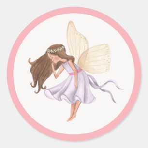 Whimsistische Prinzessin Fairy Birthday Party Guns Runder Aufkleber
