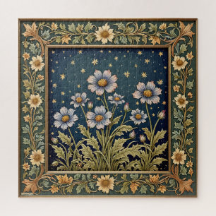 Whimsistische Wildblume Abend Jugendstil Puzzle