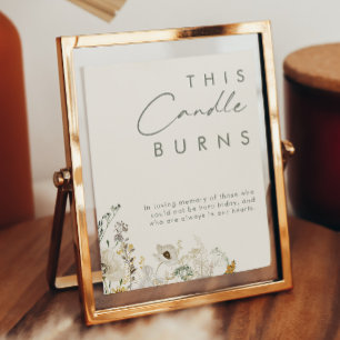 Whimsistische Wildblume   Elfenbein Diese Kerze Bu Poster