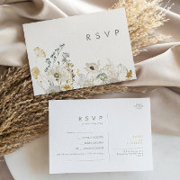 Whimsistische Wildblume Ivory Song Anfrage RSVP-Ka