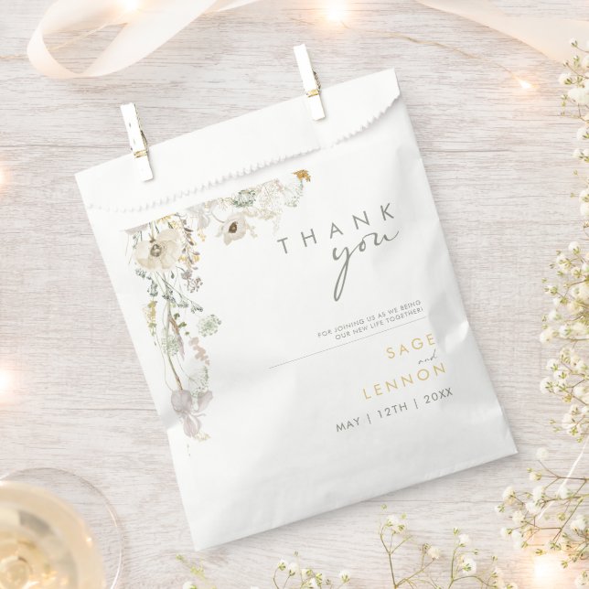 Whimsistische Wildblume | Meadow Favor Bag Geschenktütchen (Ausgeschnitten)