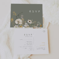 Whimsistische Wildblume | Sage Menu Choice RSVP Ca