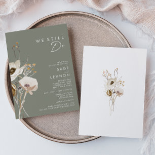 Whimsistische Wildblume Sage We Do Renewal Einladung
