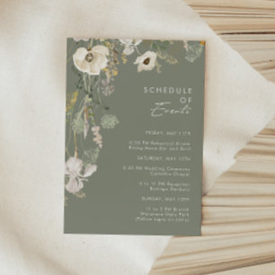 Whimsistische Wildblume   Veranstaltungskalender Begleitkarte