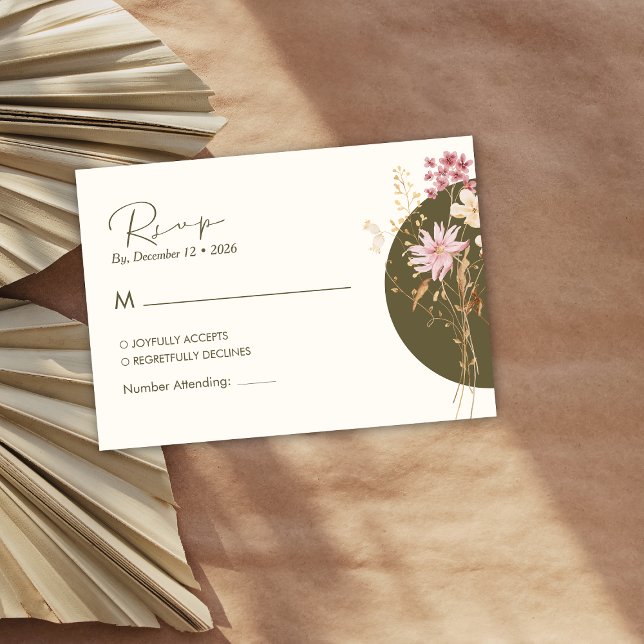 Whimsistische Wildblumen Frühjahr Sommer Herbst UA Begleitkarte (Von Creator hochgeladen)