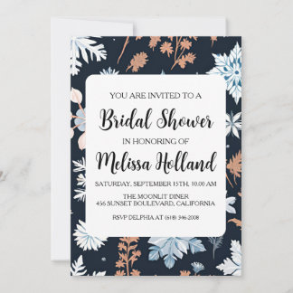 Whimsistische Wildblumen WinterBrautparty Einladung