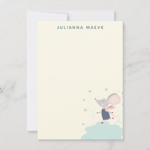 Whimsisuse Ice Skater Urlaub Personalisiert Mitteilungskarte