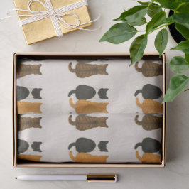 Whimsy Adorable Cat Themed Minimalistisch Cat Love Seidenpapier