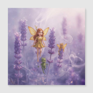 Whimsy Among the Purple Blooms Magnetkarte