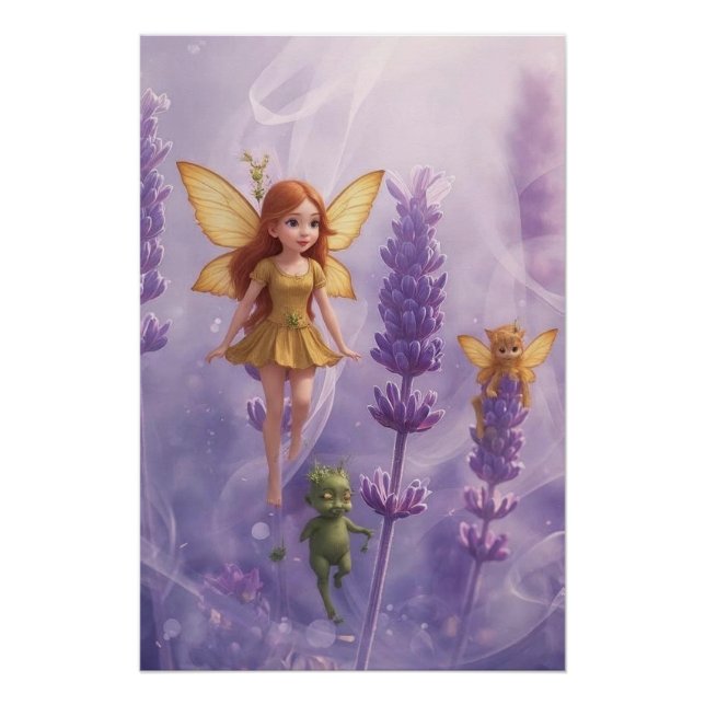Whimsy Among the Purple Blooms Poster (Vorderseite)