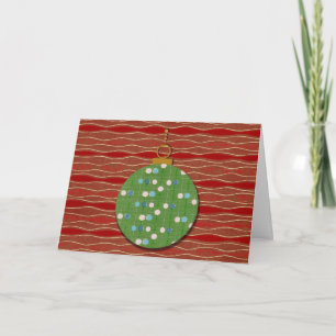 Whimsy and Retro Christmas Ornament Card Karte