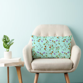 Whimsy Bloom Floral Throw Pillow Lendenkissen