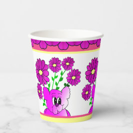 Whimsy Bright Pink Pappbecher