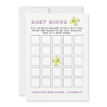 Whimsy Bunny Rabbit Baby Dusche Bingo Spiel