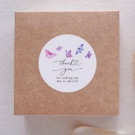 Whimsy Butterflies Brautparty Bevorzugung Runder Aufkleber