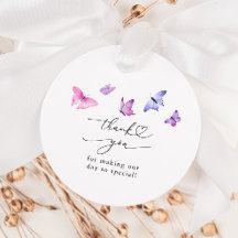 Whimsy Butterfly Brautparty Fevor Tags