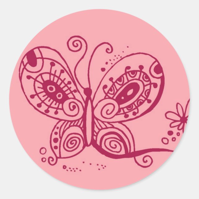 Whimsy Butterfly Sticker (Vorderseite)
