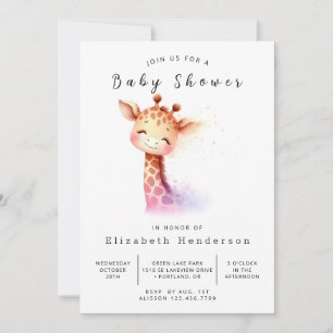 Whimsy Custom Giraffe Baby Dusche Einladung