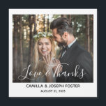 Whimsy danke Ihnen Wedding Foto Magnet<br><div class="desc">Teilen Sie mit Ihren Lieben einen Sake Ihres besonderen Tages,  mit diesem einfachen und skurrilen Design "Liebe und Dank" Magneten,  die Sie mit Ihrem Bild,  Namen und Hochzeitsdatum anpassen können. Wenn Sie Fragen haben,  wenden Sie sich bitte an mischakaydesign@gmail.com .</div>