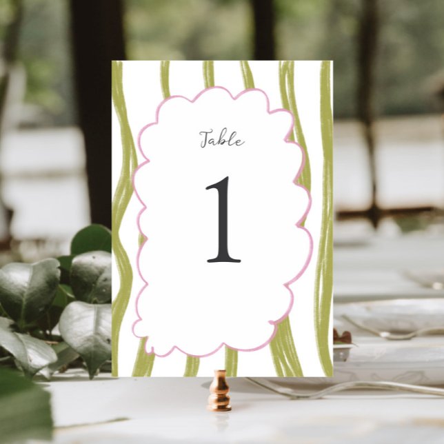 Whimsy Farbige Rahmen Hochzeit  Tischnummer (Von Creator hochgeladen)