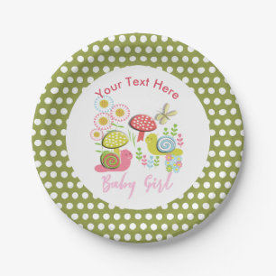 Whimsy Fee-tale Spring Garden Baby Girl Dusche Pappteller